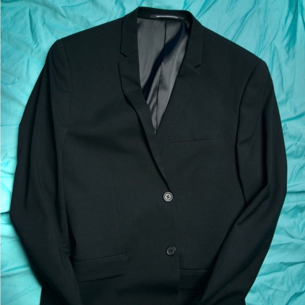 H&M Black Skinny Fit Suit Jacket 38R